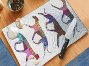 Whippet Patchwork Pattern - Cutting Board