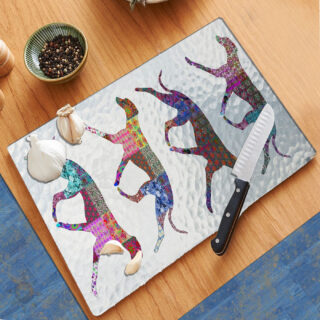 Whippet Patchwork Pattern - Cutting Board