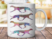 Whippet Patchwork Pattern - Coffee Mug