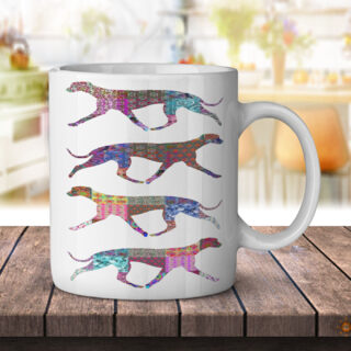 Whippet Patchwork Pattern - Coffee Mug