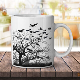 Winter Crows Dead Tree - Coffee Mug