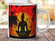 Yoga Beach Sunset - Coffee Mug